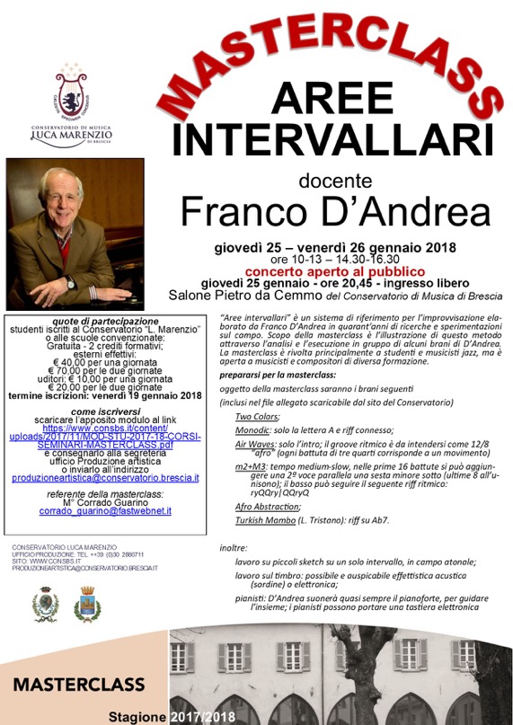 MASTERCLASS 2017-01-25 Franco D&#39;Andrea - Locandina